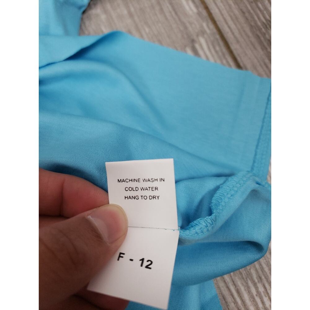 EUC Planet Jersey Short Sleeve Shirt light blue Lagenlook One Size 100% cotton - Picture 7 of 8